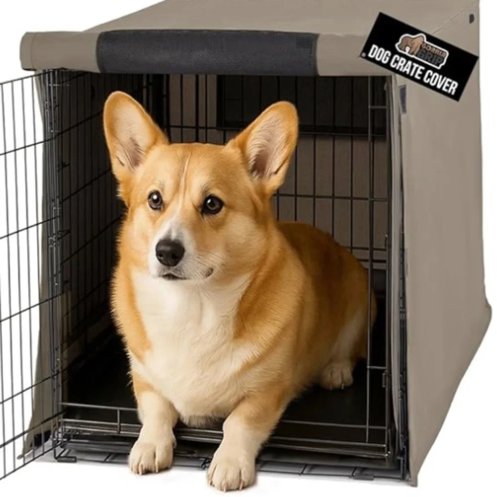 GORILLA GRIP Dog Crate Covers Compatible with Amazon Basics Dog Crates, All Side